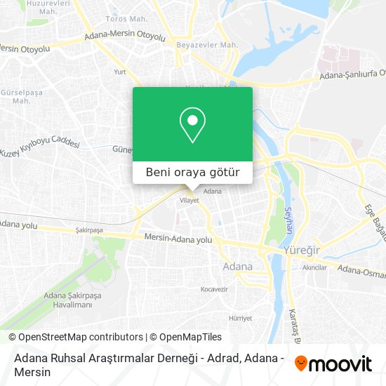 Adana Ruhsal Araştırmalar Derneği - Adrad harita