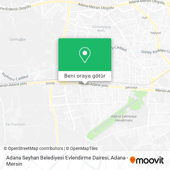 Adana Seyhan Belediyesi Evlendirme Dairesi harita