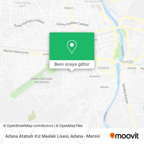 Adana Ataturk Kiz Meslek Lisesi harita