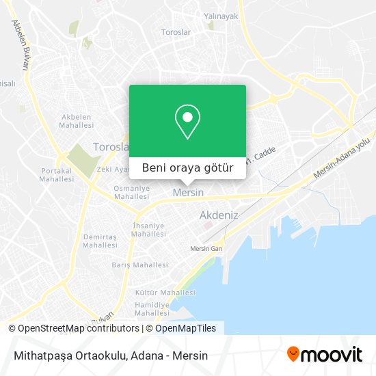 Mithatpaşa Ortaokulu harita