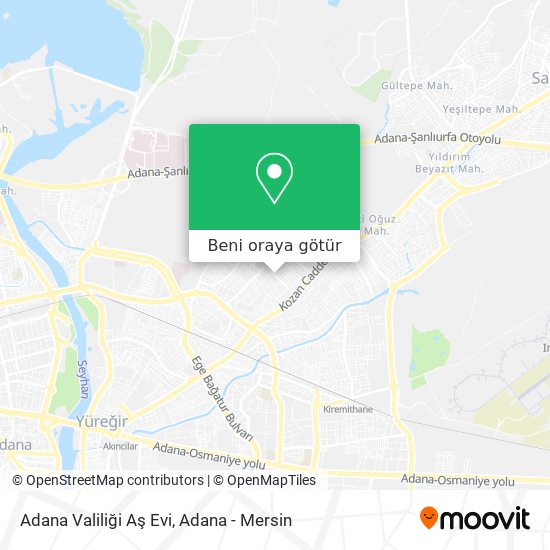 Adana Valiliği Aş Evi harita