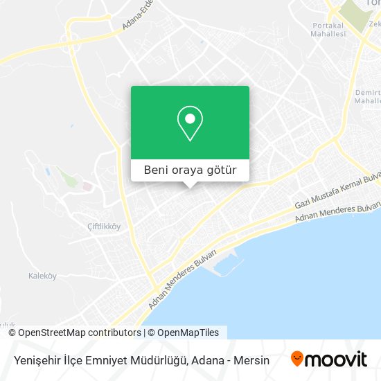 Yenişehir İlçe Emniyet Müdürlüğü harita