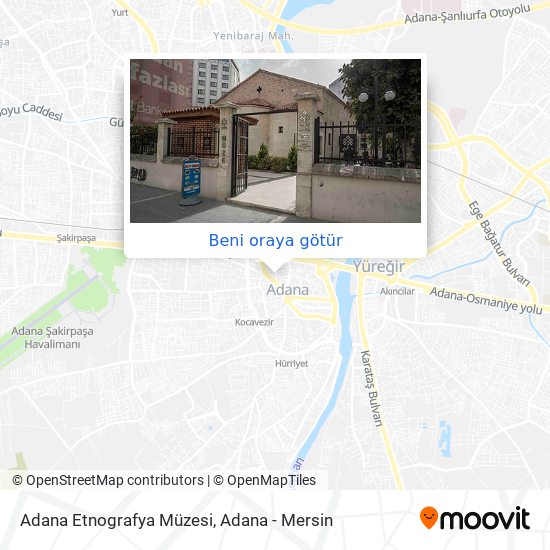 Adana Etnografya Müzesi harita