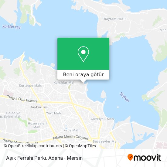 Aşık Ferrahi Parkı harita