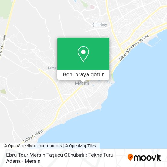 Ebru Tour Mersin Taşucu Günübirlik Tekne Turu harita