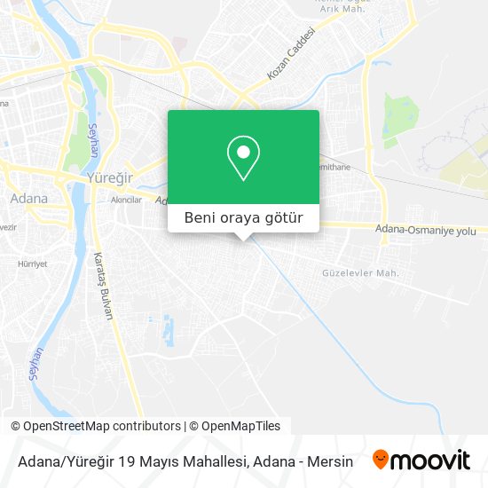 Adana / Yüreğir 19 Mayıs Mahallesi harita