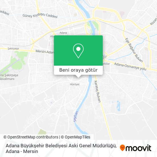 Adana Büyükşehir Belediyesi Aski Genel Müdürlüğü harita