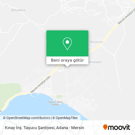 Kınay İnş. Taşucu Şantiyesi harita