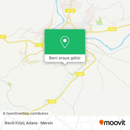 Becili Köyü harita