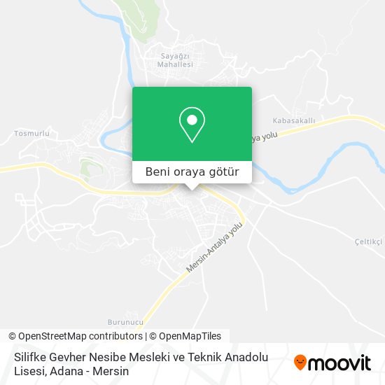 Silifke Gevher Nesibe Mesleki ve Teknik Anadolu Lisesi harita