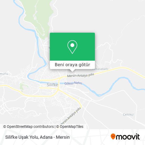 Silifke Uşak Yolu harita