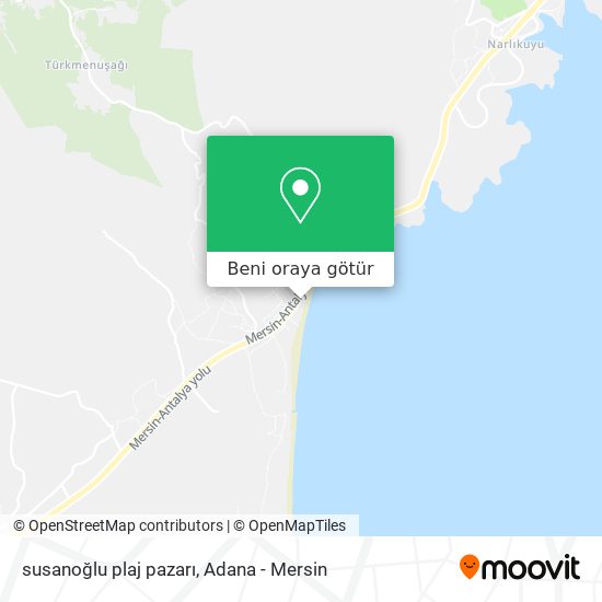 susanoğlu plaj pazarı harita