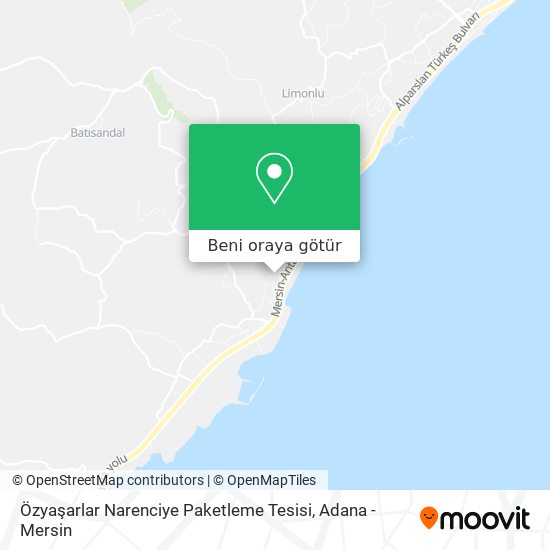 Özyaşarlar Narenciye Paketleme Tesisi harita