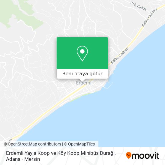 Erdemli Yayla Koop ve Köy Koop Minibüs Durağı harita