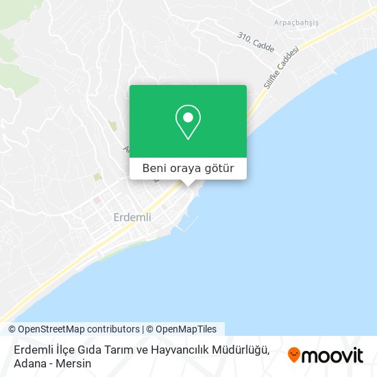 Erdemli İlçe Gıda Tarım ve Hayvancılık Müdürlüğü harita