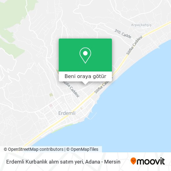 Erdemli Kurbanlık alım satım yeri harita