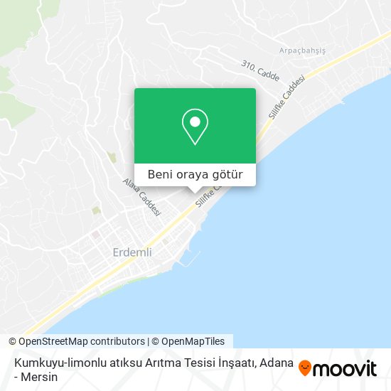 Kumkuyu-limonlu atıksu Arıtma Tesisi İnşaatı harita