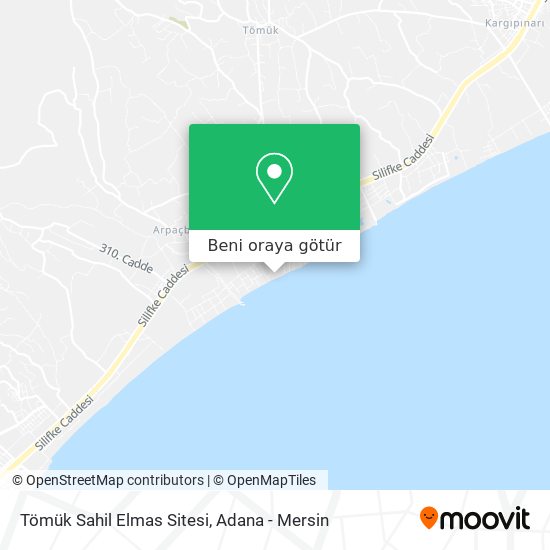 Tömük Sahil Elmas Sitesi harita