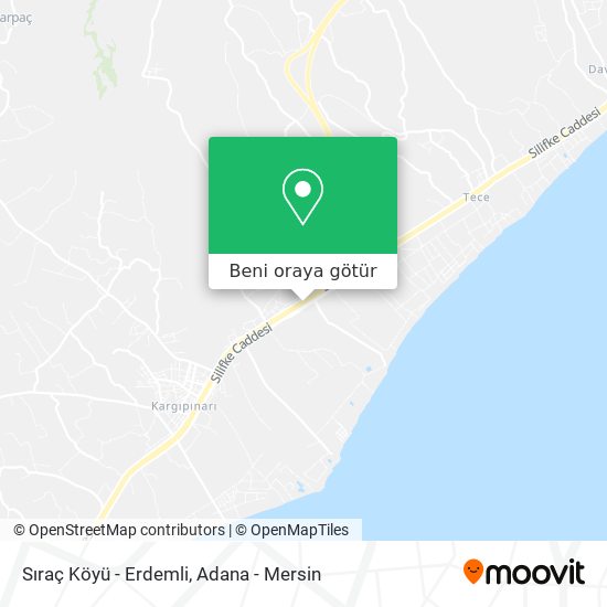 Sıraç Köyü - Erdemli harita