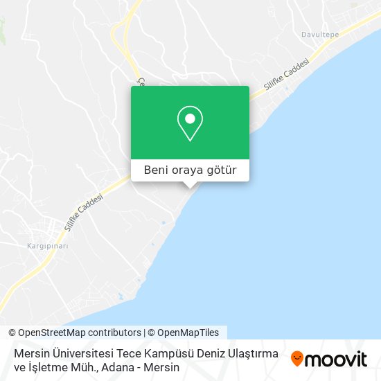 Mersin Üniversitesi Tece Kampüsü Deniz Ulaştırma ve İşletme Müh. harita