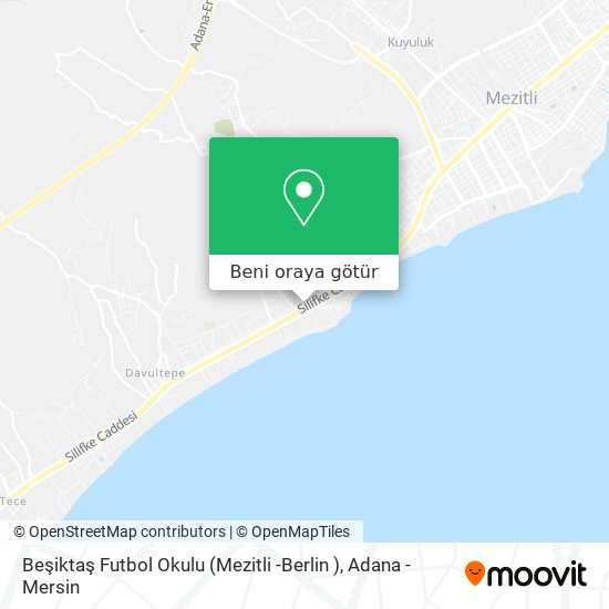 Beşiktaş Futbol Okulu  (Mezitli -Berlin ) harita