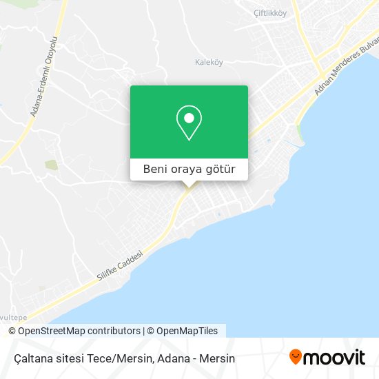 Çaltana sitesi Tece/Mersin harita