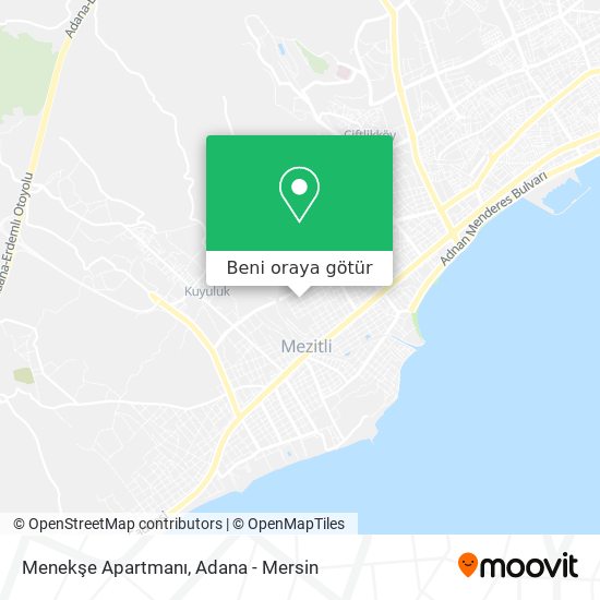 Menekşe Apartmanı harita