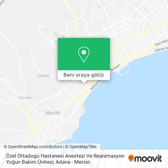 Özel Ortadogu Hastanesi Anestezi Ve Reanimasyon Yoğun Bakim Ünitesi harita