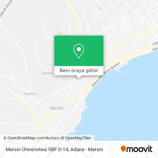 Mersin Üniversitesi İİBF D-14 harita