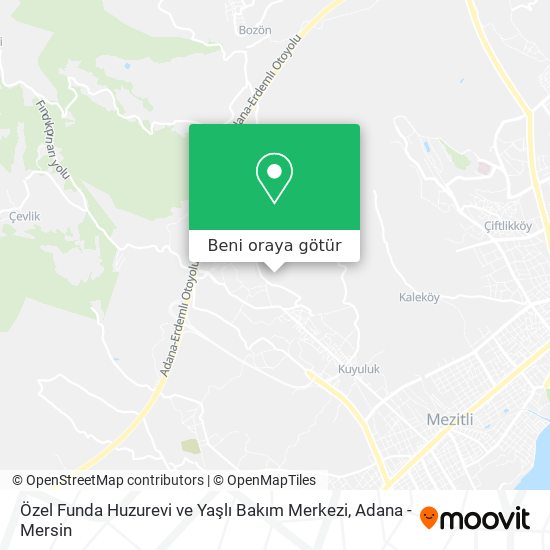 Özel Funda Huzurevi ve Yaşlı Bakım Merkezi harita