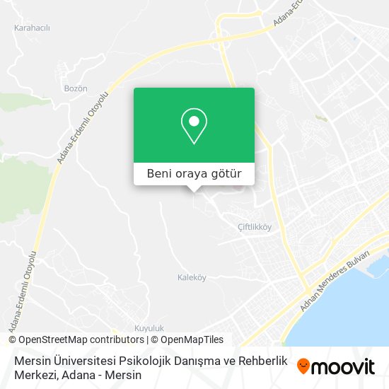 Mersin Üniversitesi Psikolojik Danışma ve Rehberlik Merkezi harita