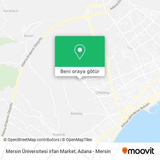 Mersin Üniversitesi irfan Market harita