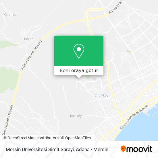 Mersin Üniversitesi Simit Sarayi harita