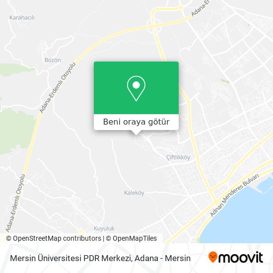 Mersin Üniversitesi PDR Merkezi harita