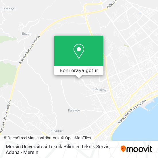 Mersin Üniversitesi Teknik Bilimler Teknik Servis harita