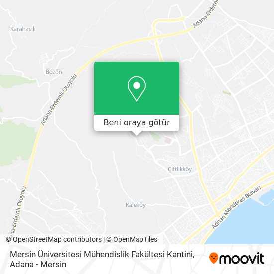Mersin Üniversitesi Mühendislik Fakültesi Kantini harita