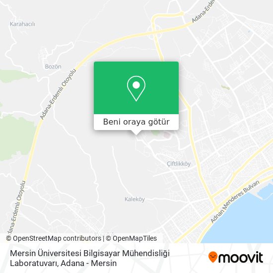 Mersin Üniversitesi Bilgisayar Mühendisliği  Laboratuvarı harita