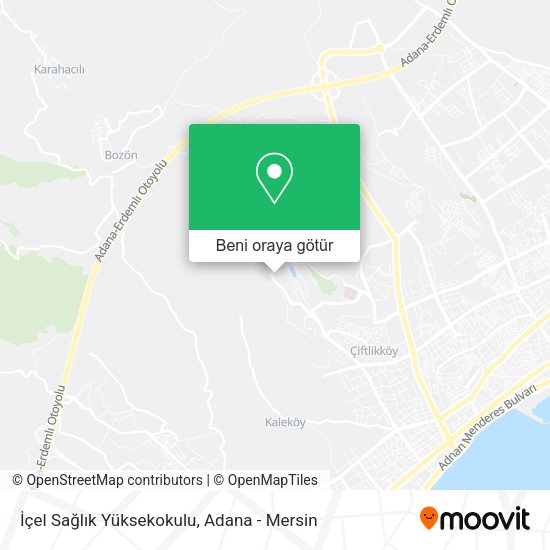 İçel Sağlık Yüksekokulu harita