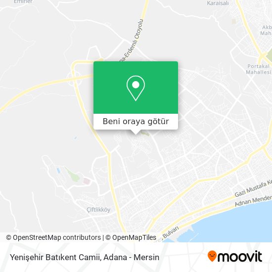 Yenişehir Batıkent Camii harita