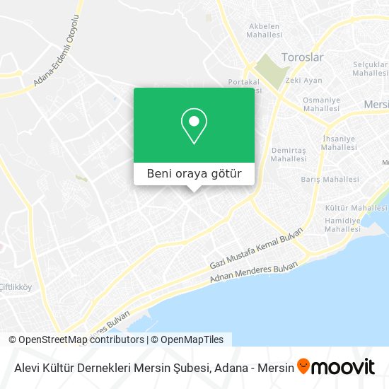 Alevi Kültür Dernekleri Mersin Şubesi harita
