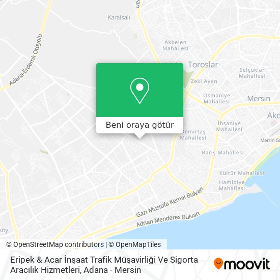Eripek & Acar İnşaat Trafik Müşavirliği Ve Sigorta Aracılık Hizmetleri harita