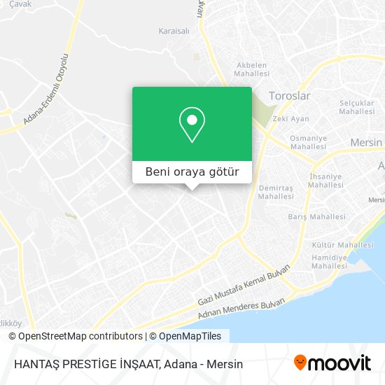 HANTAŞ PRESTİGE İNŞAAT harita