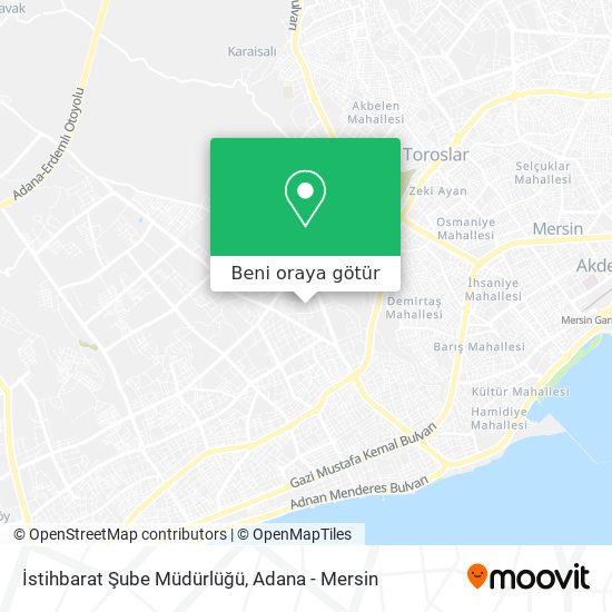 İstihbarat Şube Müdürlüğü harita