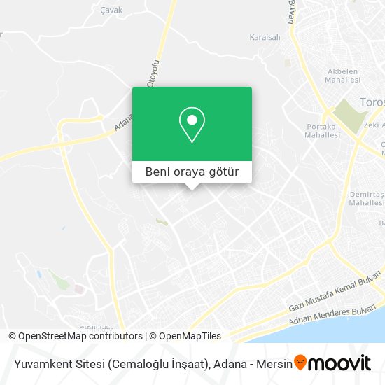 Yuvamkent Sitesi (Cemaloğlu İnşaat) harita