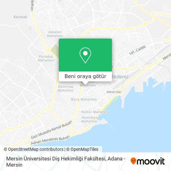 Mersin Üniversitesi Diş Hekimliği Fakültesi harita