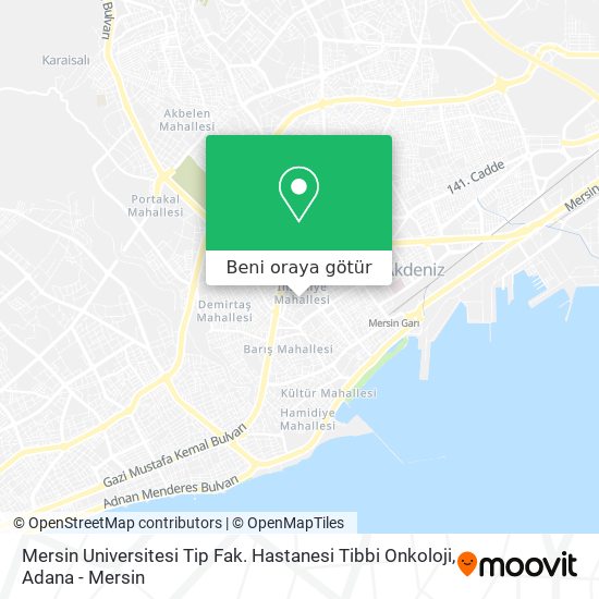 Mersin Universitesi Tip Fak. Hastanesi Tibbi Onkoloji harita