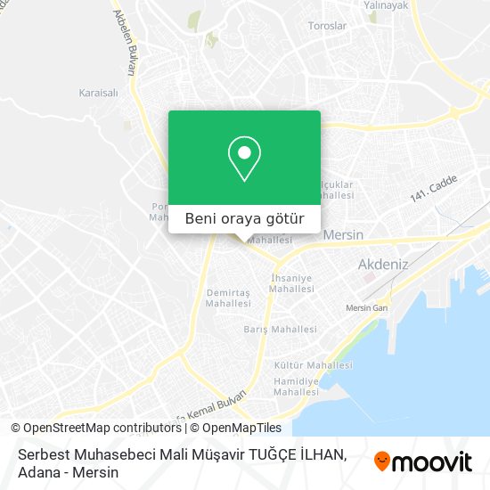 Serbest Muhasebeci Mali Müşavir TUĞÇE İLHAN harita