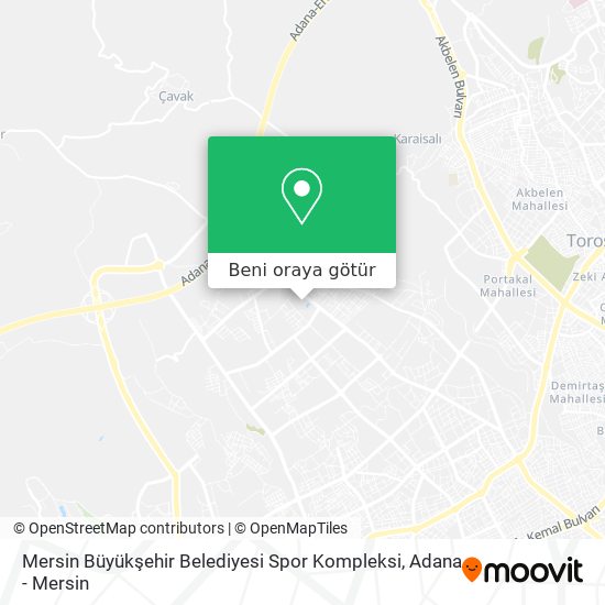Mersin Büyükşehir Belediyesi Spor Kompleksi harita