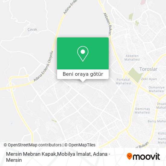 Mersin Mebran Kapak,Mobilya İmalat harita