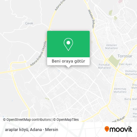 araplar köyü harita